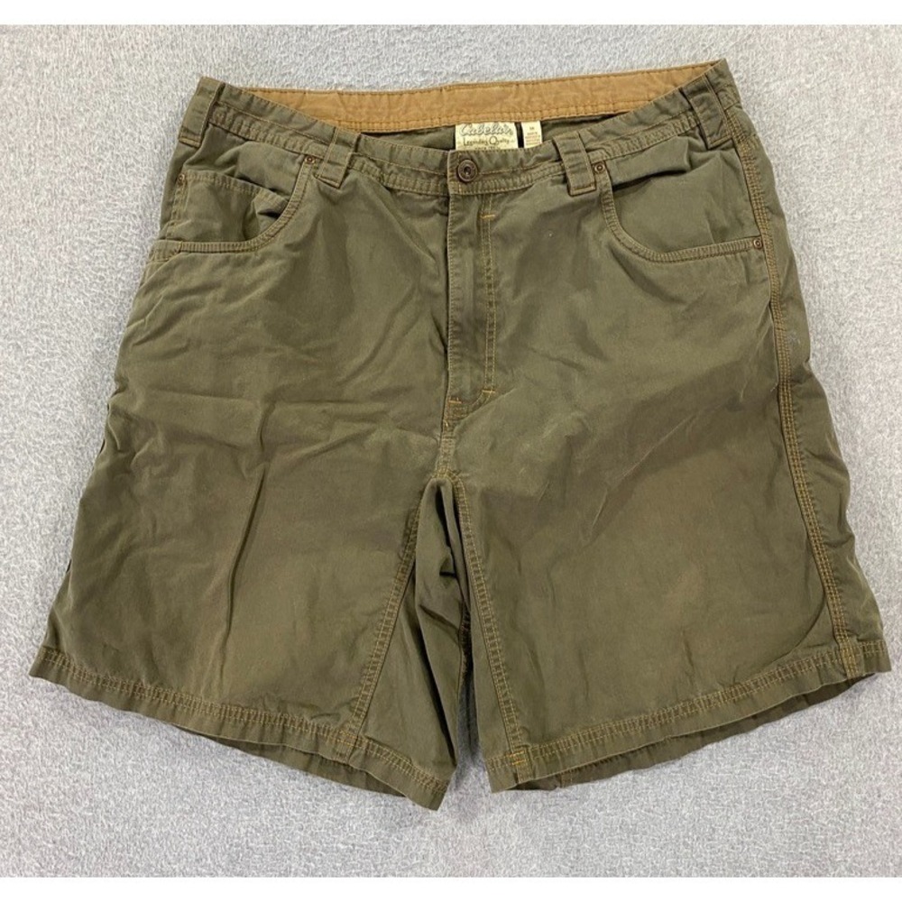 Cabela's Mens Cargo Size 38 (Fits 36) Green 6 Pocket Hiker Rugged Outdoor Short‎